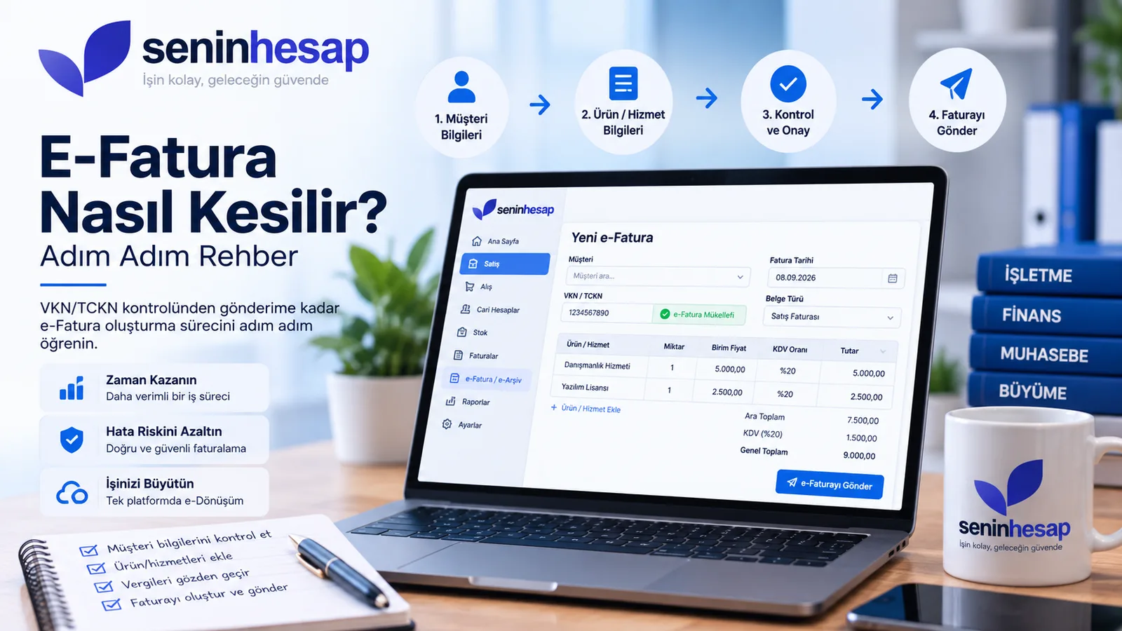 E-Fatura Nasıl Kesilir? Adım Adım Rehber için rehber görseli