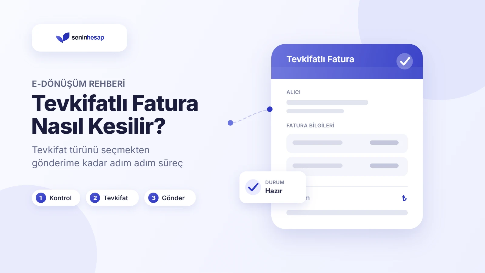 Tevkifatlı fatura nasıl kesilir adımlarını gösteren rehber görseli