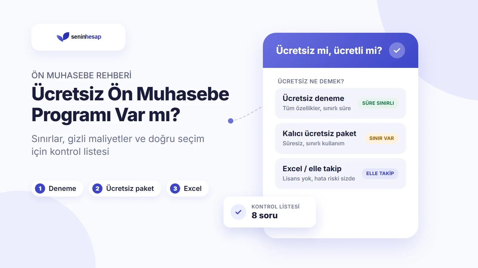 Ücretsiz ön muhasebe programı rehberi görseli